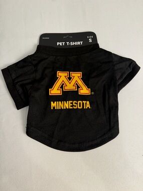 Minnesota Small Pet T-Shirt for Dogs - Black with Gold Logo A4